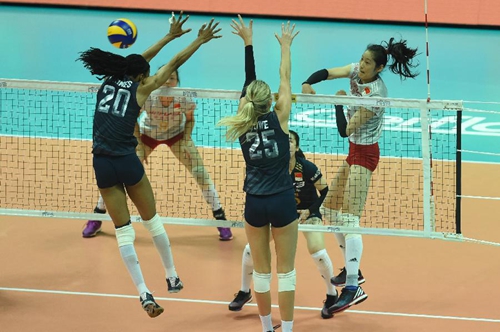 中美女排大戰,中國女排獲三連勝沖擊里約奧運